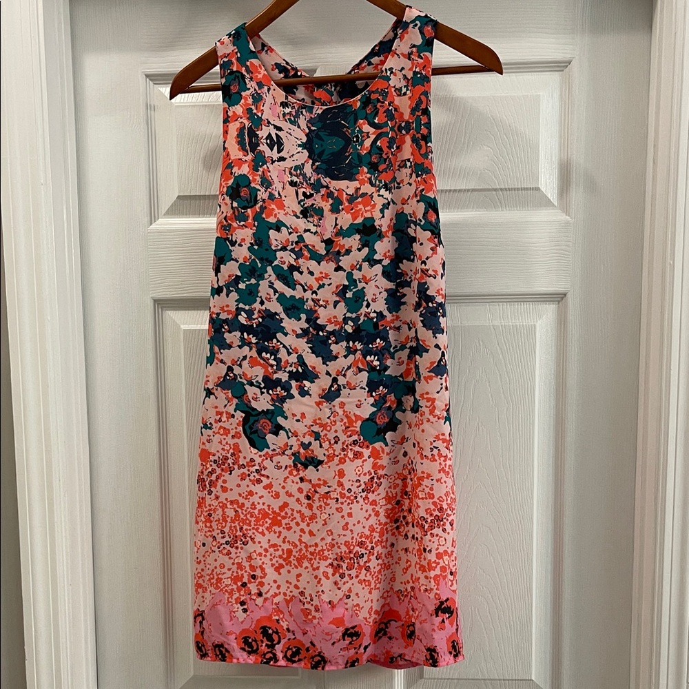 Collective Concepts Pink Floral Sleeveless Dress Medium